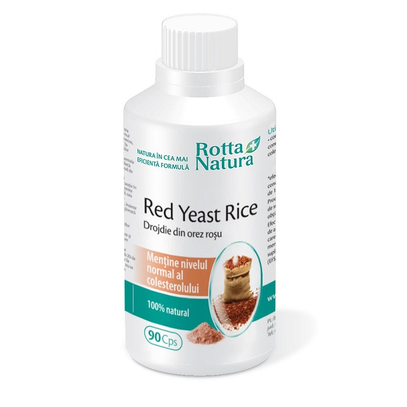 Red yeast rice(drojdie de orez rosu) 635mg 90cps - Rotta Natura