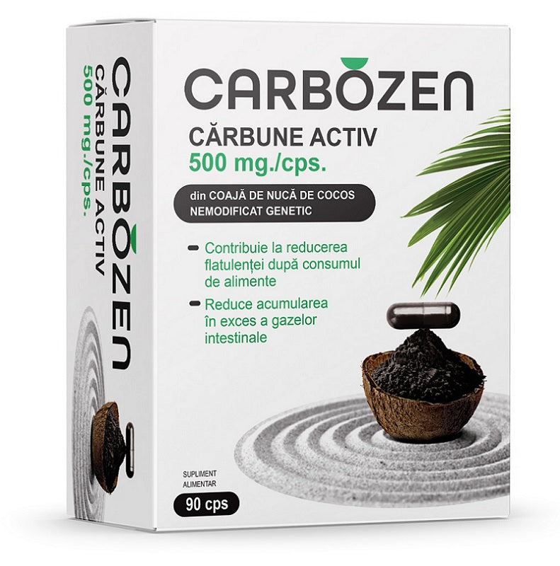 Carbozen carbune activ 500mg 90cps - Rotta Natura