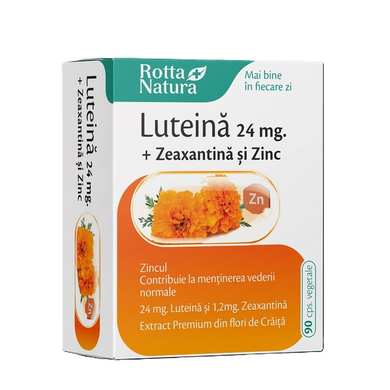 Luteina 24mg + zeaxantina si zinc 90cps vegetale - Rotta Natura