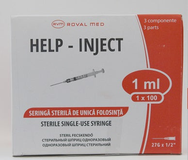 Seringa insulina individuala 1ml ac atasat - Roval Med