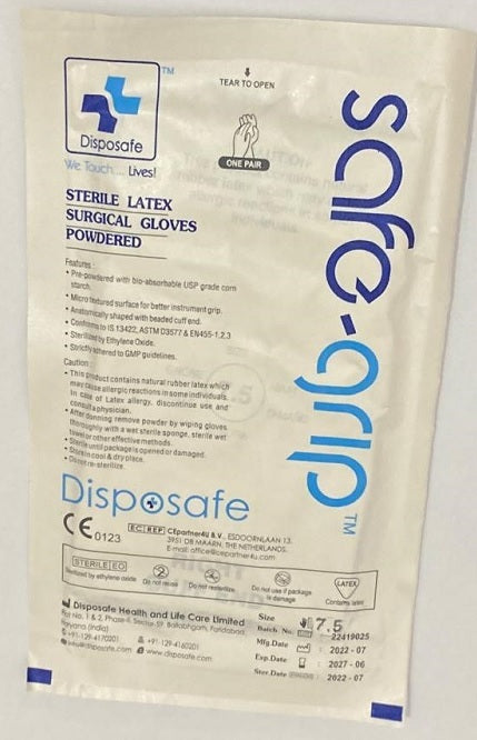 Manusi chirurgicale sterile latex pudrate dim. 7,5 - Roval Med