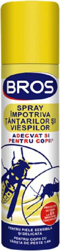 Spray anti-tantari si viespi pentru copii Bros, +1 an, 90ml - Bros