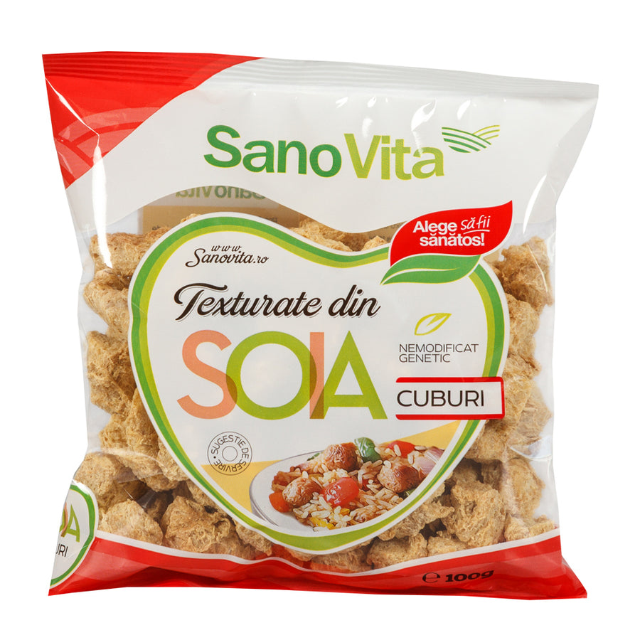 Cuburi de soia vegetale, 100 gr-SANO.00009