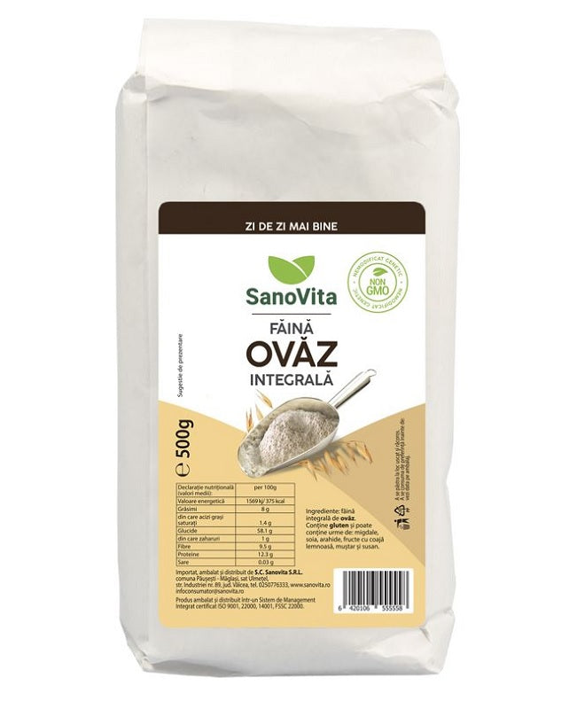 Faina integrala de ovaz 500gr - Sano Vita