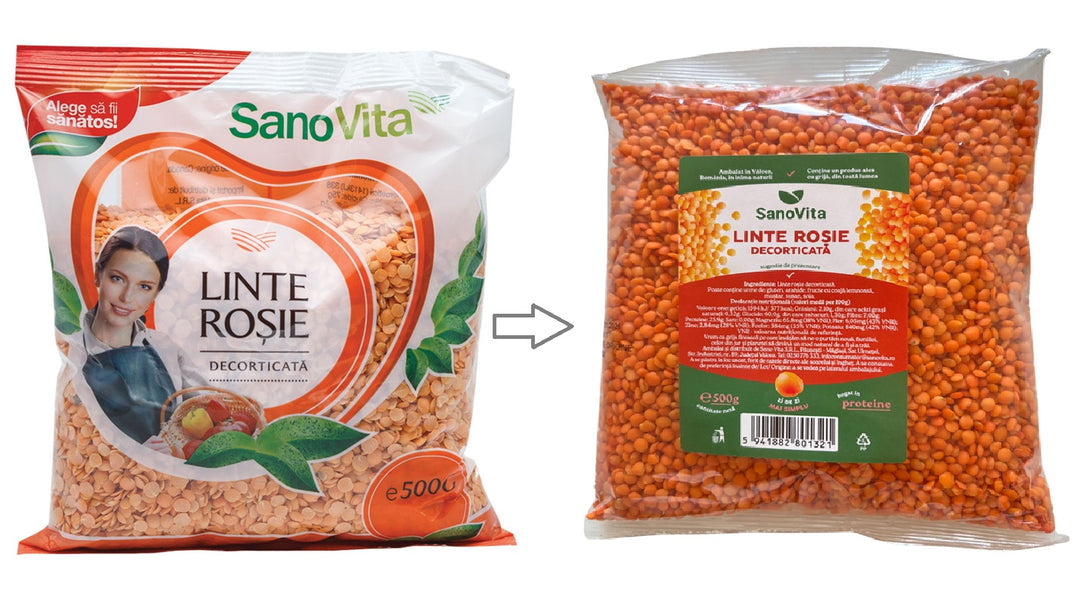 Linte rosie decorticata 500gr - Sano Vita