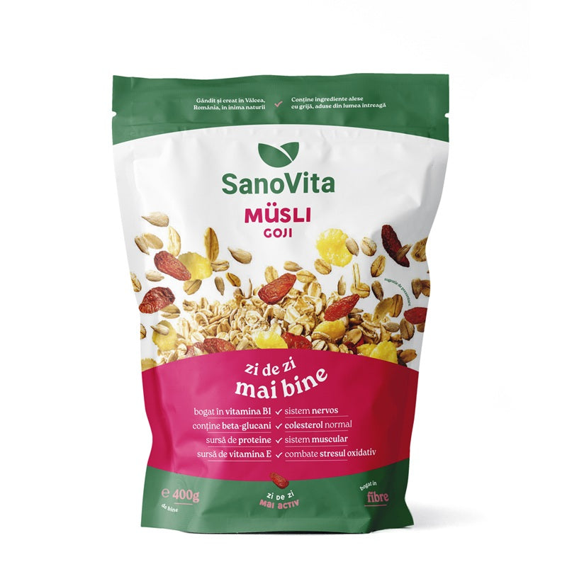 Musli cu goji 400gr zipper - Sano Vita