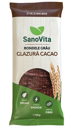 Rondele grau cu glazura cacao 66gr - Sano Vita