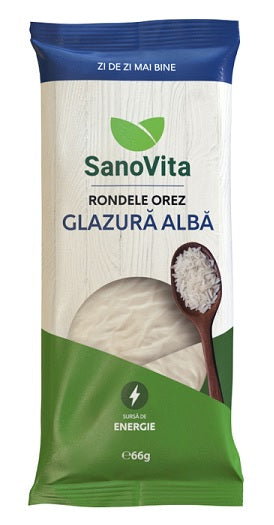 Rondele de orez cu glazura alba, 66 gr-SANO.00263
