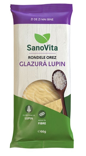Rondele orez glazura lupin 66gr - Sano Vita