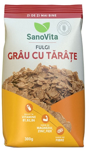 Fulgi grau cu tarate 300gr - Sano Vita