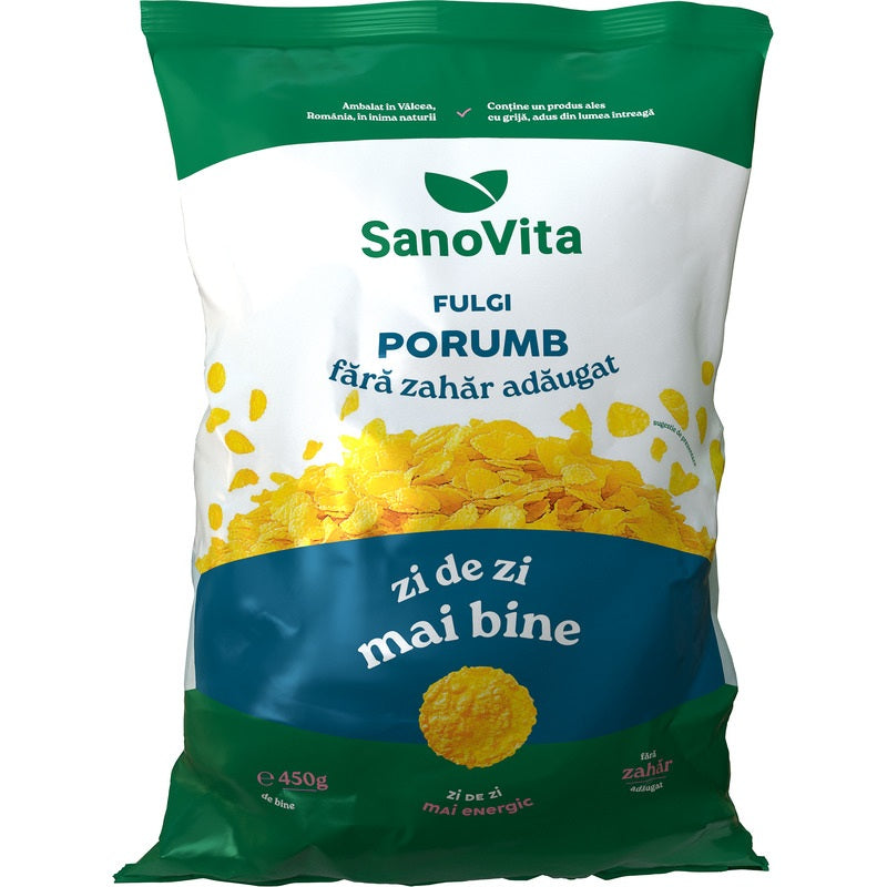 Fulgi porumb fara zahar 450gr - Sano Vita