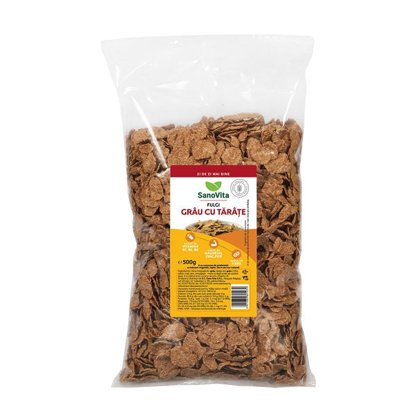 Fulgi grau cu tarate 500gr - Sano Vita