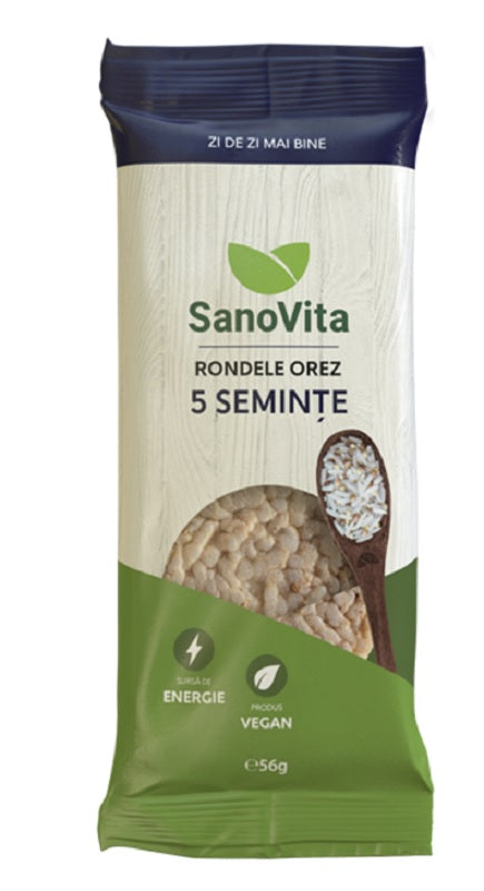 Rondele de orez cu 5 seminte, 56 gr-SANO.00359