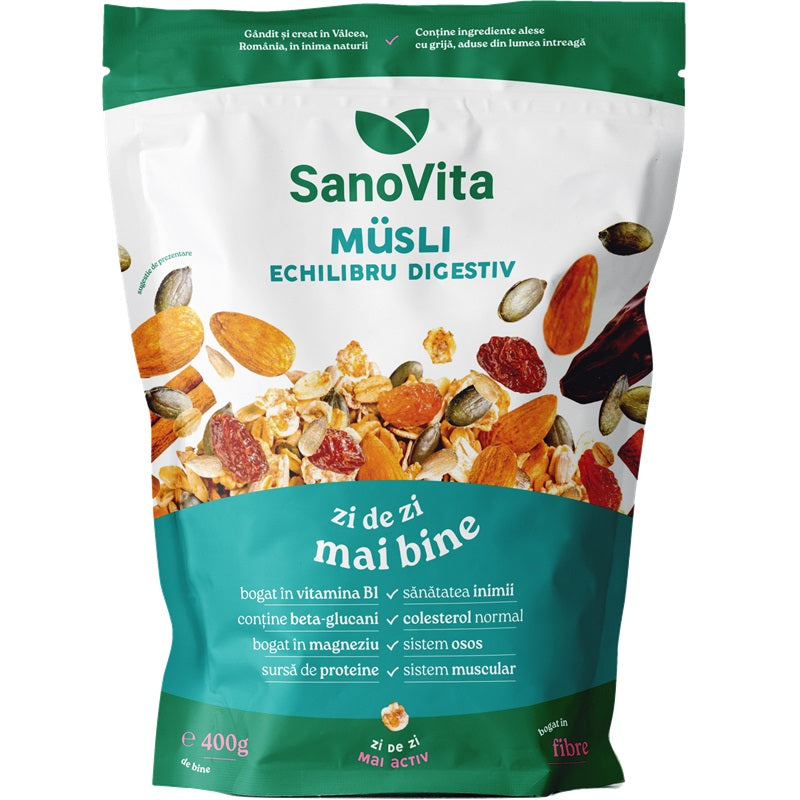 Musli echilibru digestiv 400gr zipper - Sano Vita