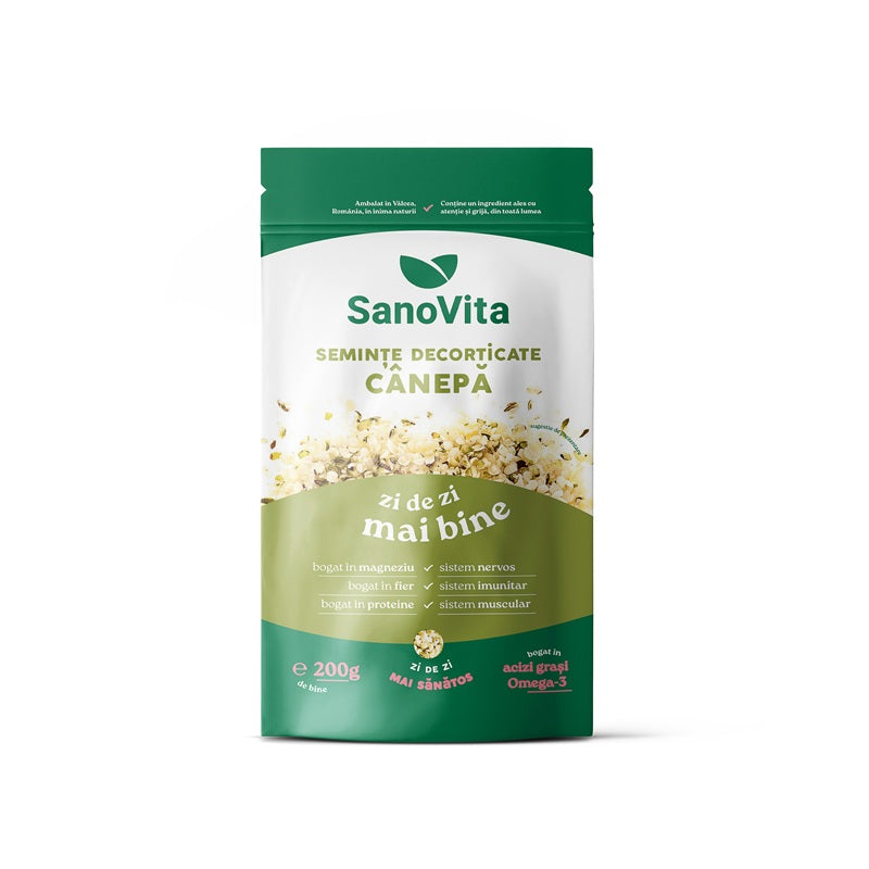 Seminte canepa decorticate 200gr zipper - Sano Vita