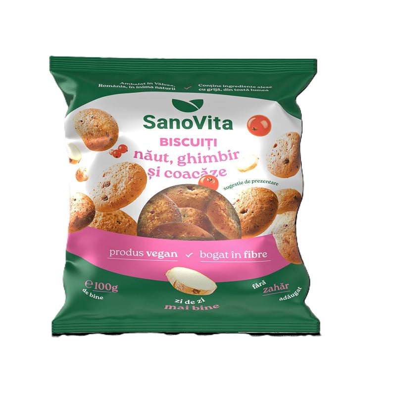 Biscuiti naut ghimbir si coacaze 100gr - Sano Vita