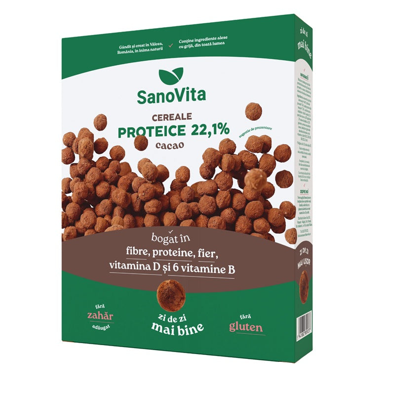 Cereale proteice cu cacao, 250g - Sano Vita