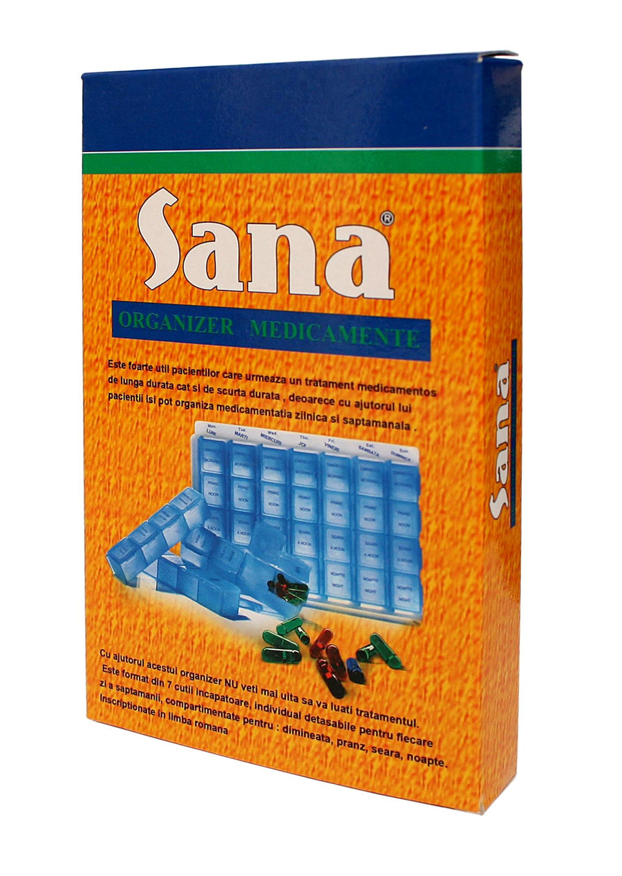 Organizator (cutie) pentru medicamente saptamanal (Sana)-SARA.00226