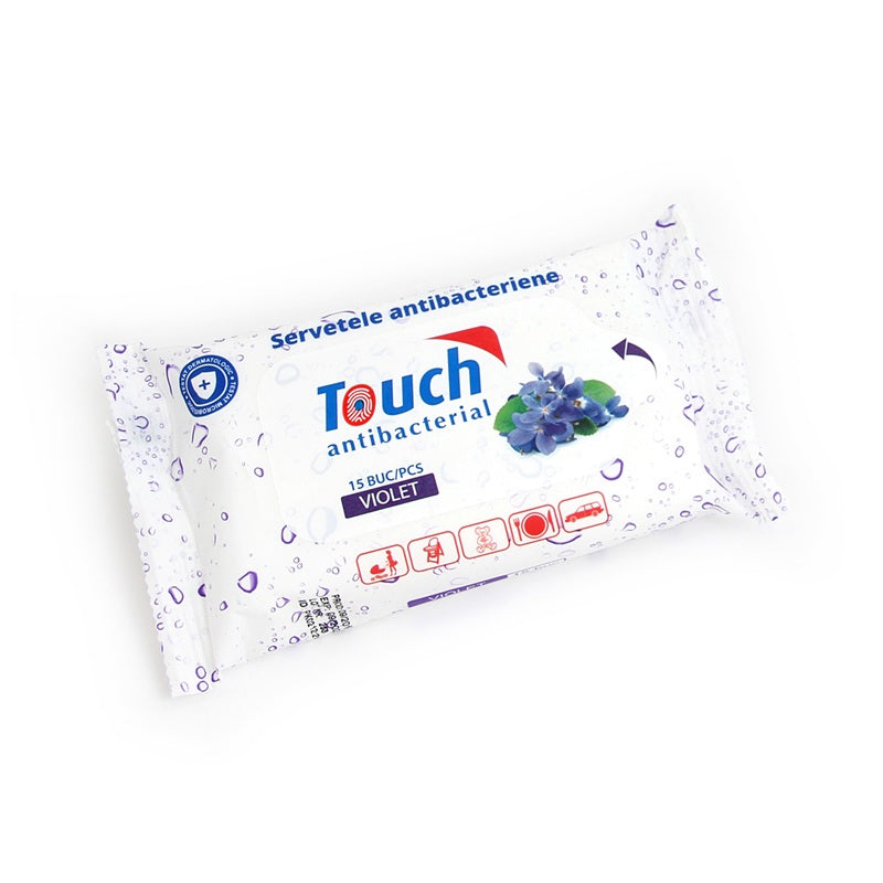 Ign touch servetele umede antibacteriene violet 15buc - Sarah