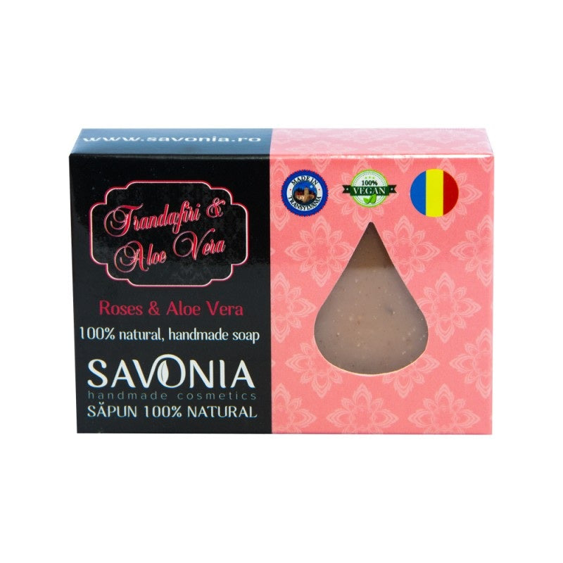 Sapun trandafiri & aloe vera 90gr - Savonia
