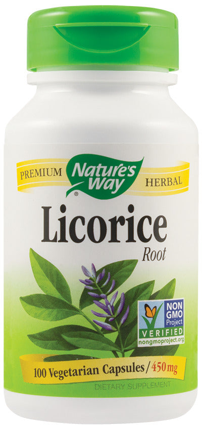 Licorice (lemn dulce) 450 mg, 100 capsule vegetale-SECO.00216