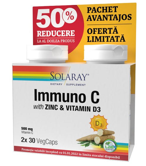 Immuno C Plus Zinc & Vitamina D3, 30 capsule vegetale-SECO.00437