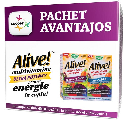 Alive! Men’s 50+ Ultra, 30 comprimate-SECO.00465