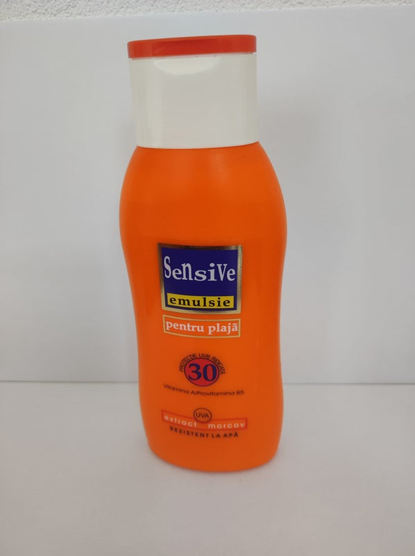 Emulsie solara Sensive SPF 30 cu extract de morcov, 250ml - Sensive Plaja