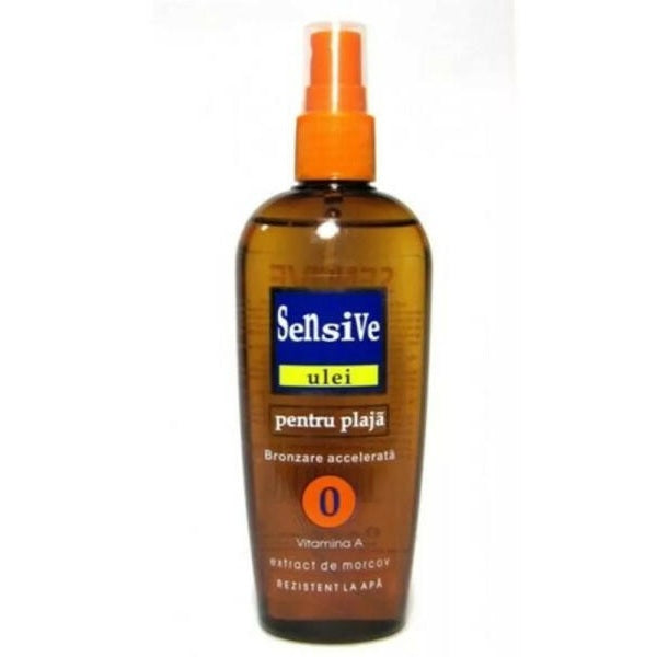 Ulei spray pentru accelerarea bronzarii Sensive SPF 0 cu morcov, 150ml - Sensive Plaja