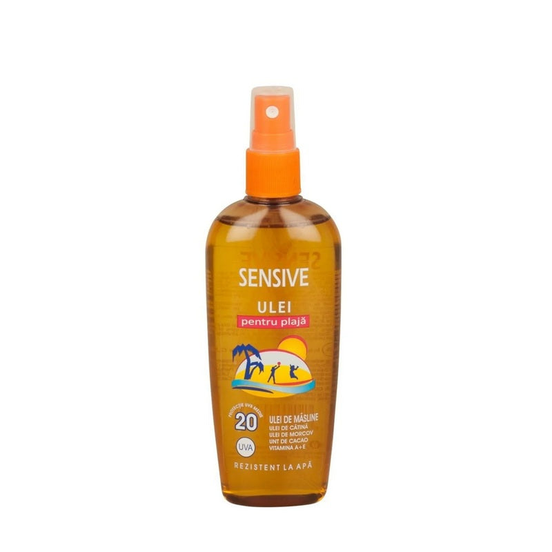 Ulei solara spray Sensive SPF 20 cu ulei de masline, 150ml - Sensive Plaja
