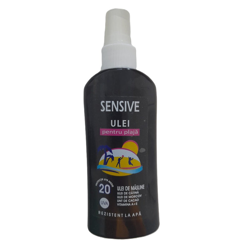 Ulei solar spray SPF 20 cu măsline 150 ml – Sensive Plaja