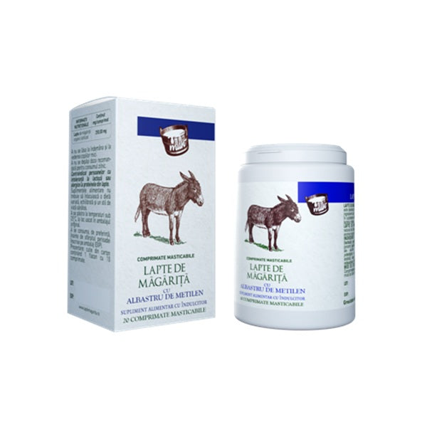 Lapte de magarita cu albastru de metil 20cpr masticabile - Sintofarm