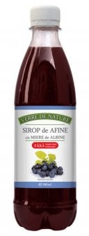 Sirop afine cu zahar&miere albine 500ml - Manicos