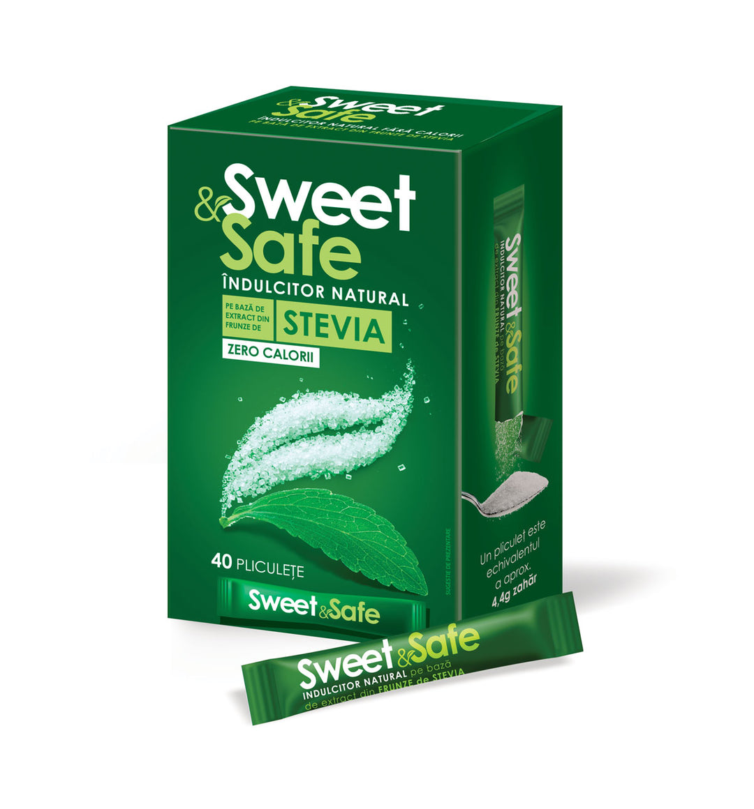 Indulcitor natural stevia sweet&safe40dz - Sly Nutritia
