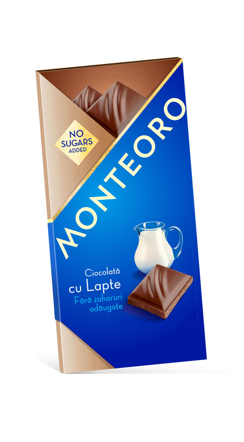 Ciocolata lapte f.zahar monteoro 90gr - Sly Nutritia
