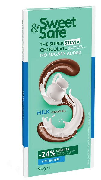 Ciocolata lapte&indulcitor stevie 90gr sweet&safe - Sly Nutritia