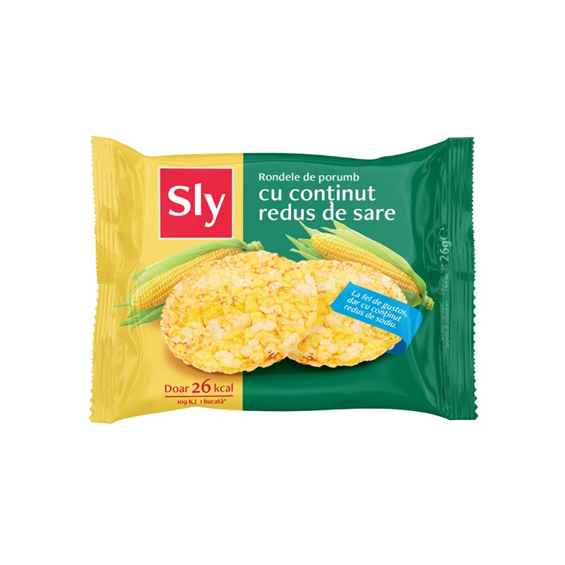 Rondele porumb cu continut redus de sare 26gr - Sly Nutritia