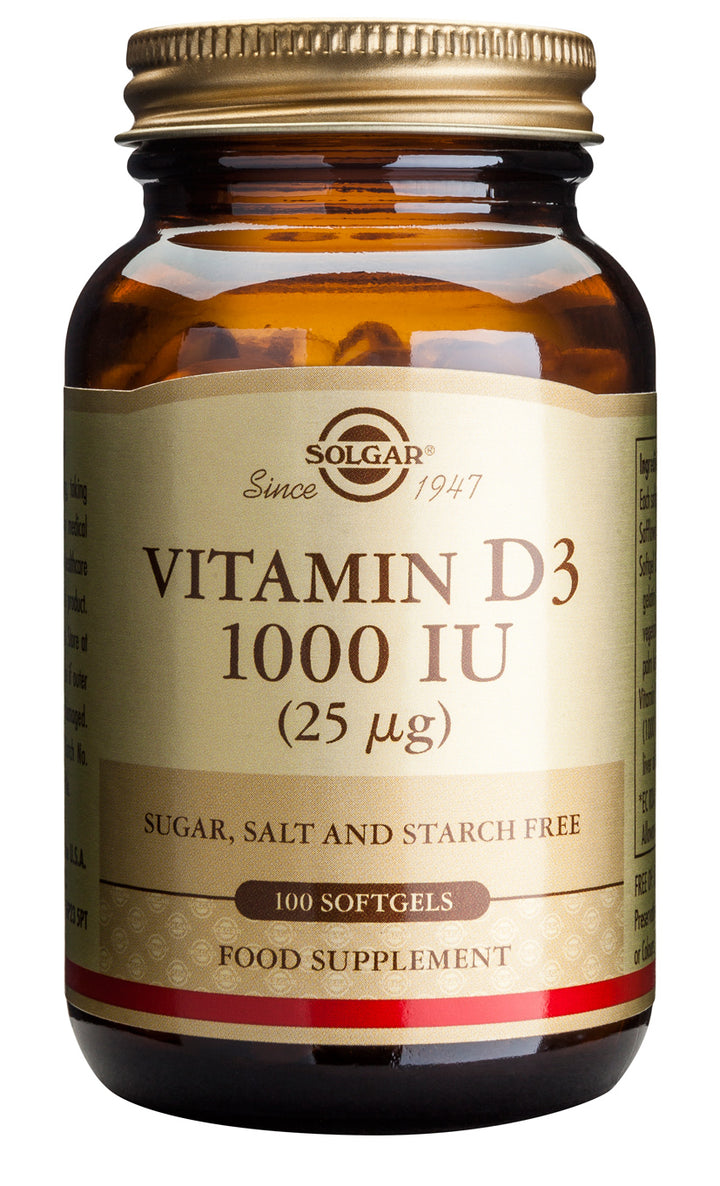 Vitamina D3 1000 UI (25 mcg), 100 capsule moi-SOLG.00009