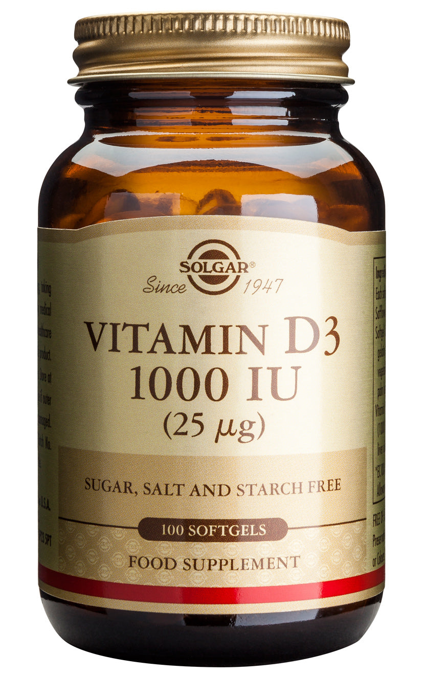 Vitamina D3 1000 UI (25 mcg), 100 capsule moi-SOLG.00009