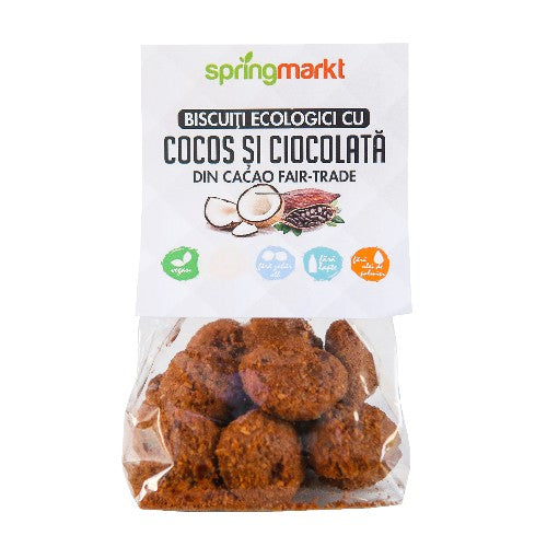 Biscuiti eco cu cocos&ciocolata 100gr - Springmarkt