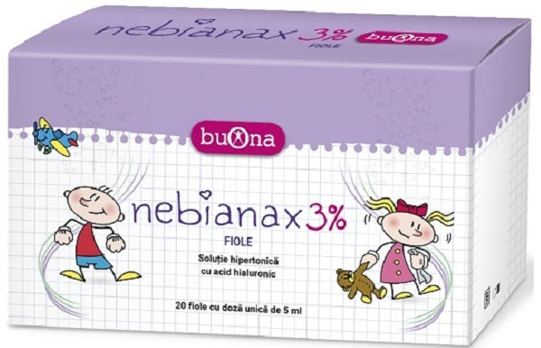 Nebianax fiole cu solutie hipertonica 3% 20fiole*5ml - Steve Jones Srl