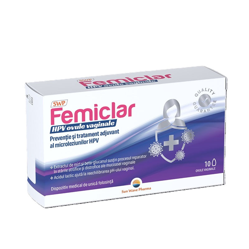 Femiclar hpv ovule 10buc - Sunwave Pharma