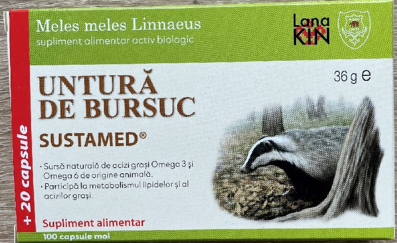 Untura de bursuc, 120 capsule-SUST.00000