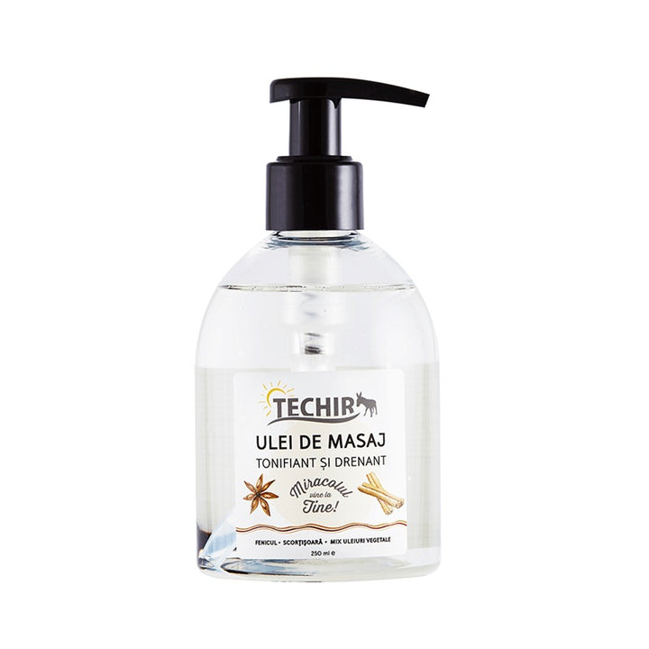 Ulei masaj tonifiant&drenant 250ml - Techir