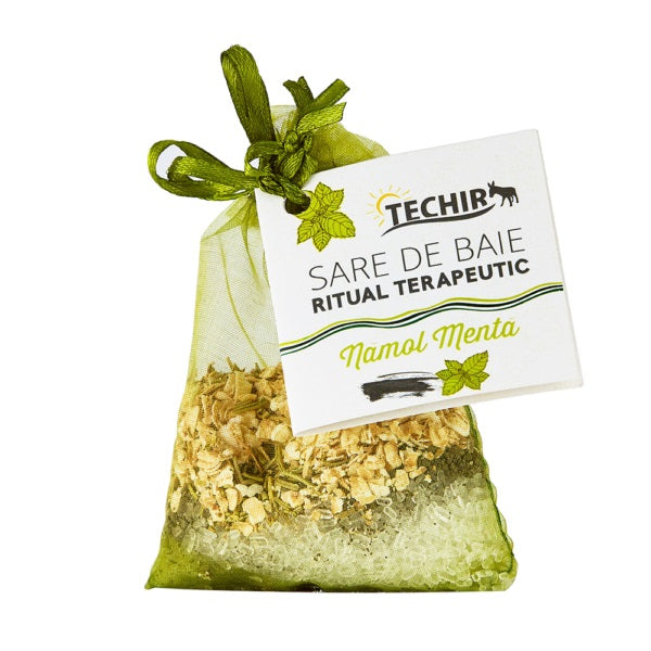 Sare de baie terapeutica namol menta 63gr - Techir