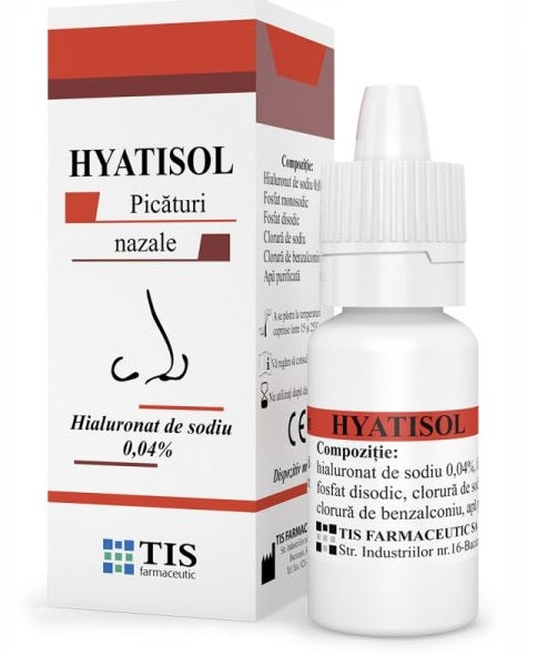 Hyatisol, picaturi nazale cu acid hialuronic, 10 ml-TISF.00023