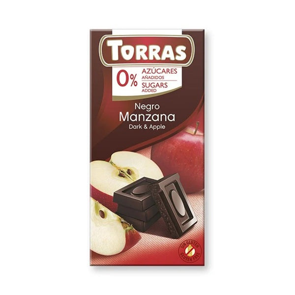 Ciocolata neagra+mere 75gr - Torras