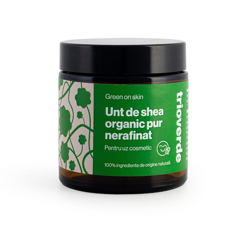 Unt de shea organic pur nerafinat, 100g - Trio Verde