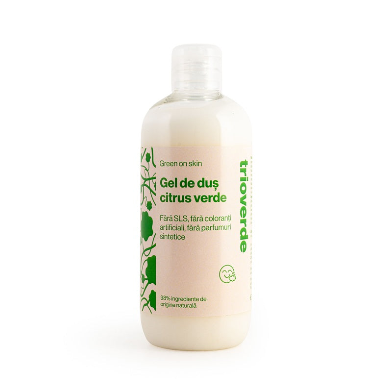 Gel de dus natural Citrus Verde, 300ml - Trio Verde