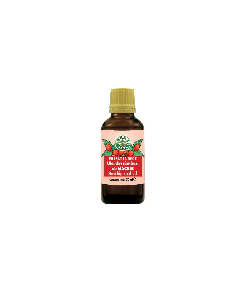 Ulei din samburi macese presat la rece 50ml - Herbavit
